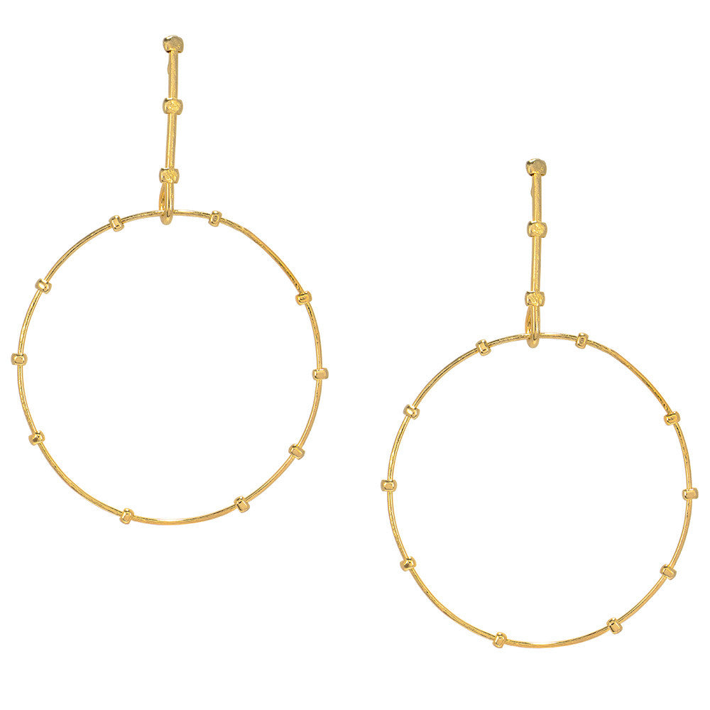 Stick and Circle Studs Earrings