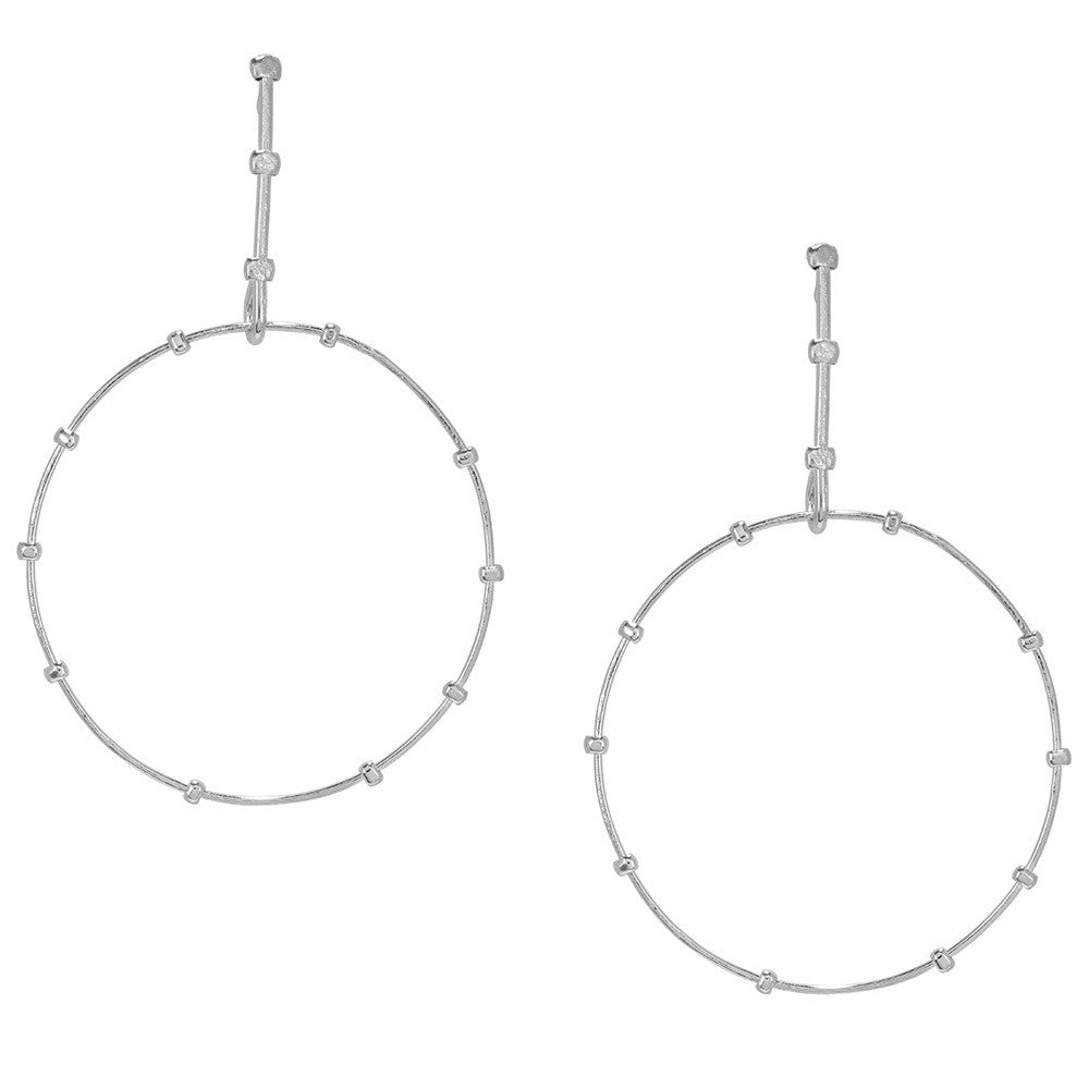 Stick and Circle Studs Earrings