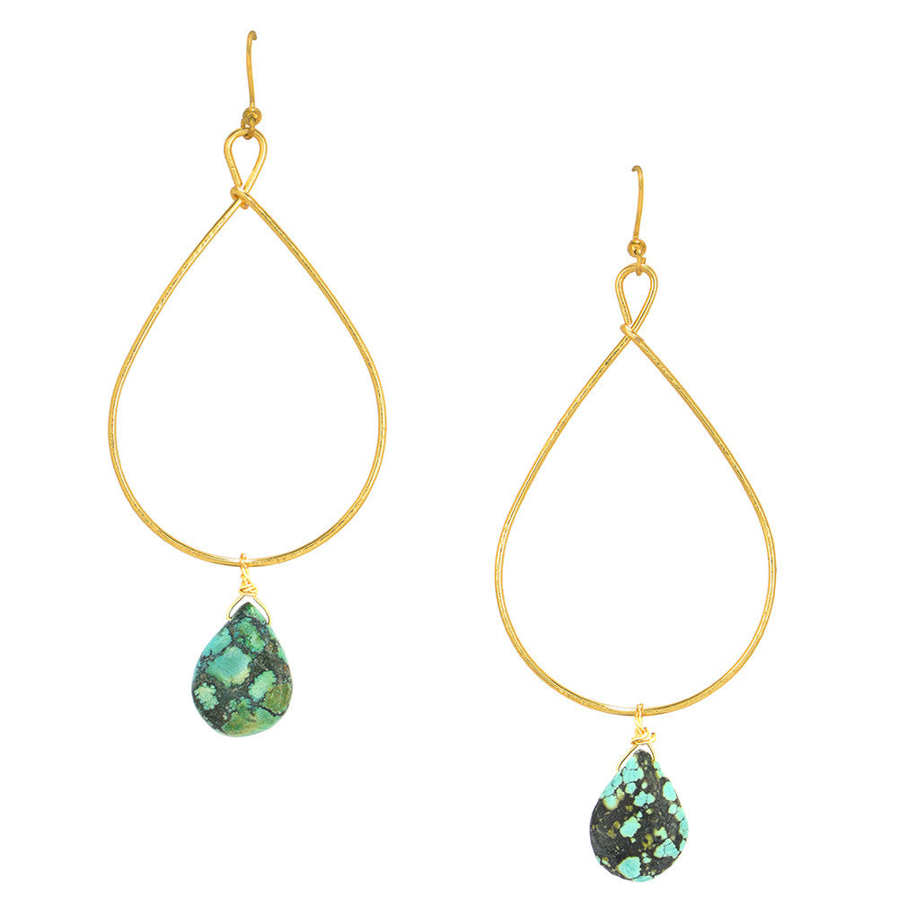 Tear Drop Gem Earrings
