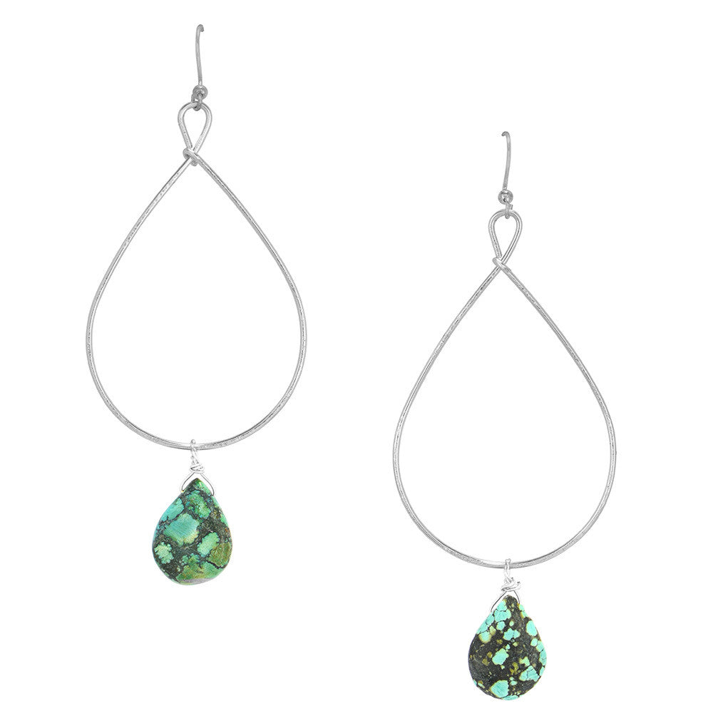 Tear Drop Gem Earrings