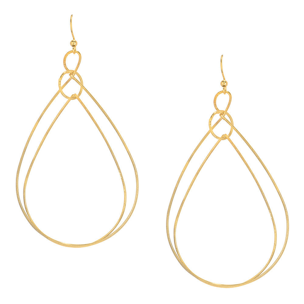 Double Tear Drop Earrings