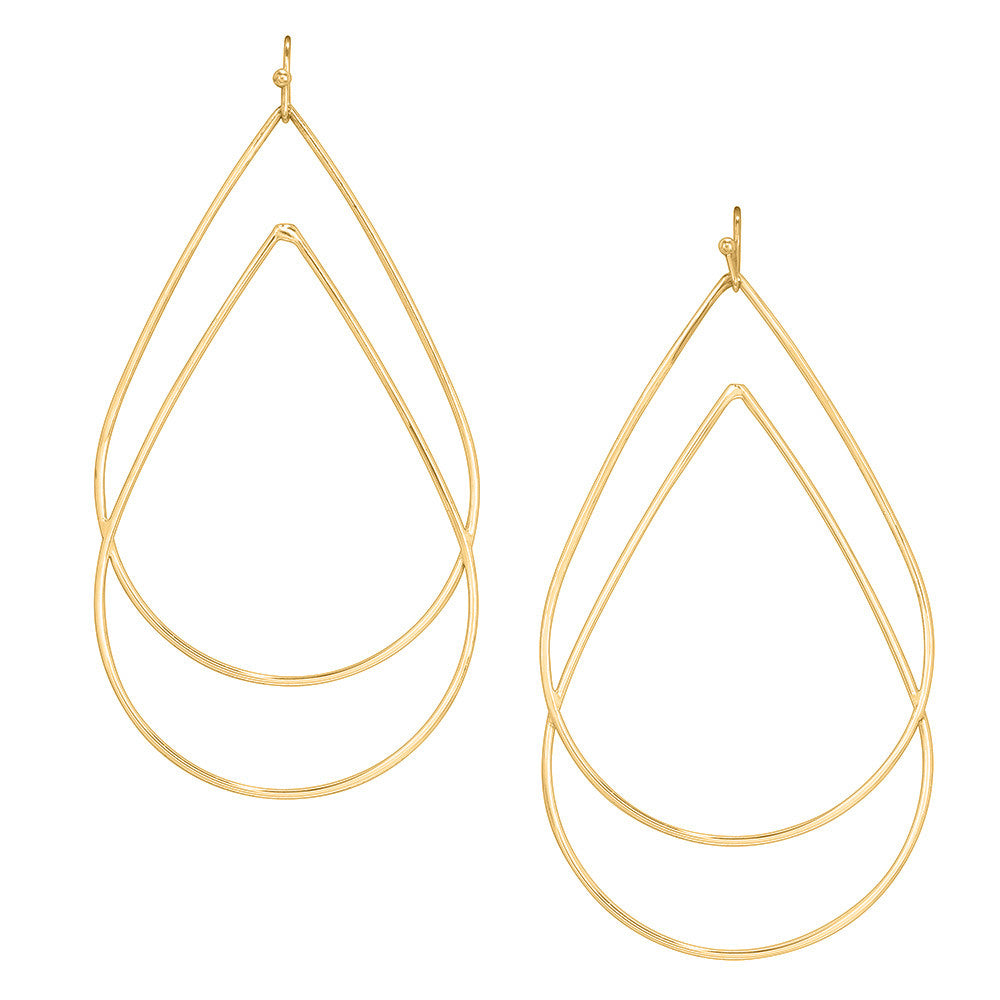 Layered Tear Drop Earrings
