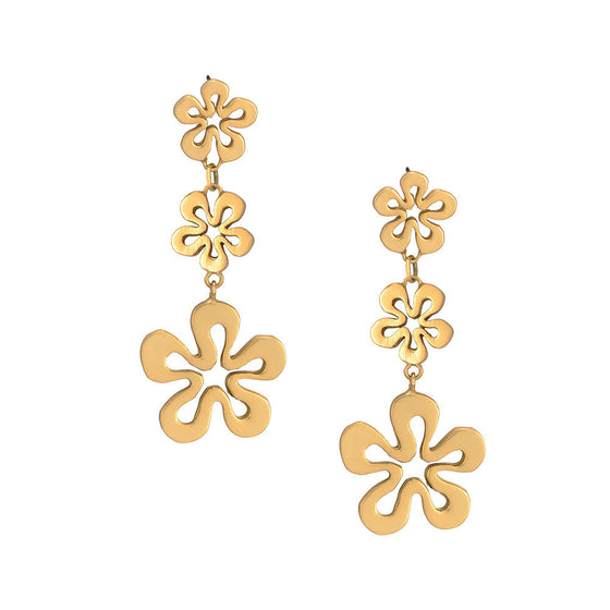 Tri-Flower Earrings
