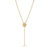 Long Single Flower with Bar Necklace
